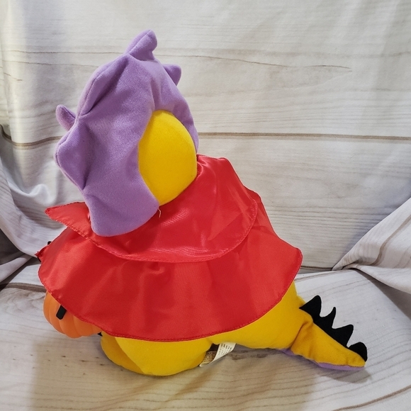 International Silver Halloween Dinosaur Plush Stuffed Animal Devil Costume 11" - Picture 6 of 11